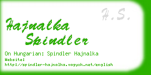 hajnalka spindler business card